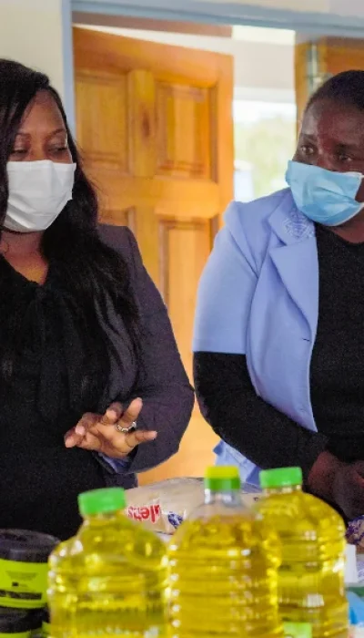 Touching Lives donating groceries